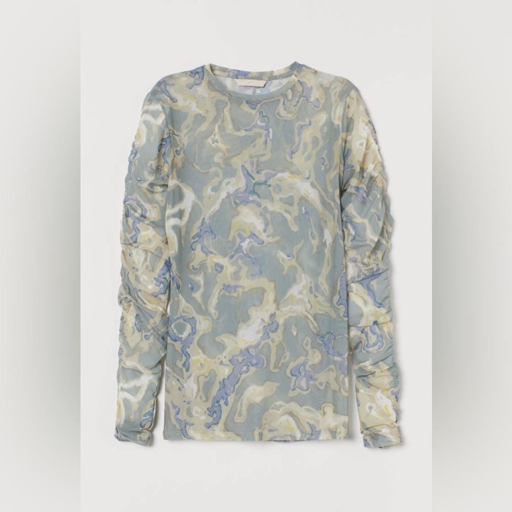 H&M Patterned Mesh Top